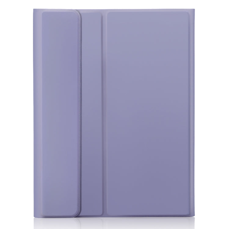 For iPad Pro 11 2024 A13B-A Lambskin Texture Bluetooth Touch Square Keyboard Leather Tablet Case with Pen Slot