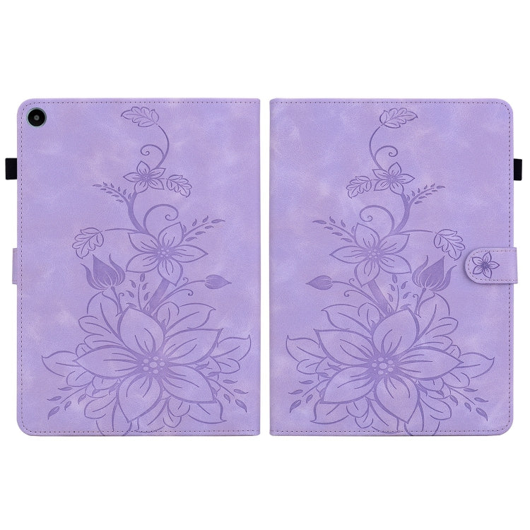 For Huawei MatePad SE 10.4 Lily Embossed Leather Tablet Case