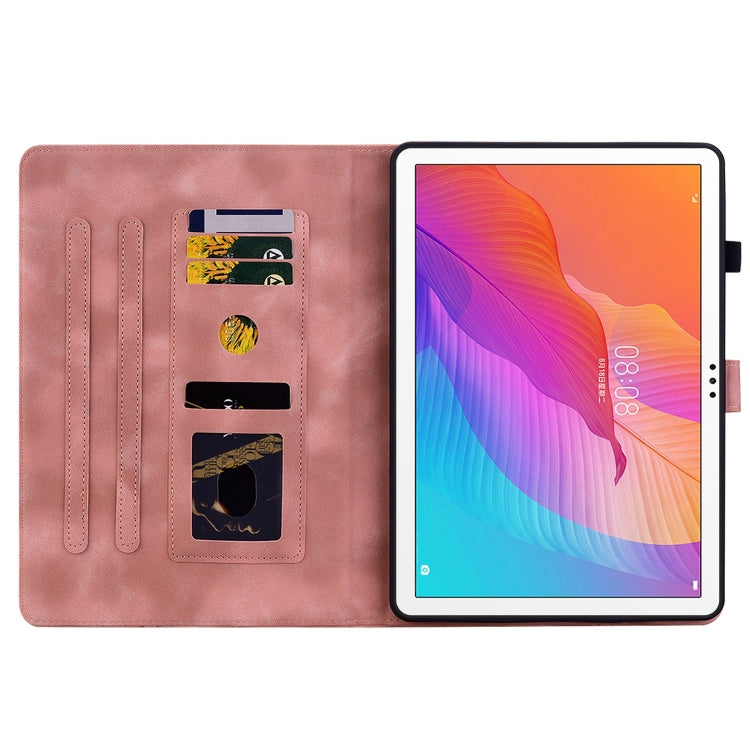 For Huawei MatePad T 10s / Enjoy Tablet 2 Lily Embossed Leather Tablet Case