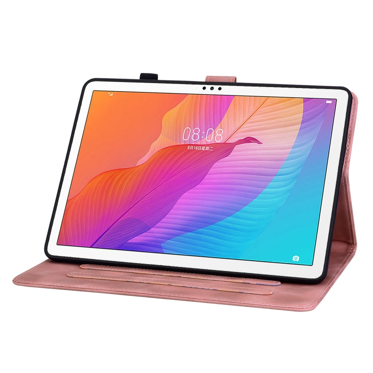 For Huawei MatePad T 10s / Enjoy Tablet 2 Lily Embossed Leather Tablet Case