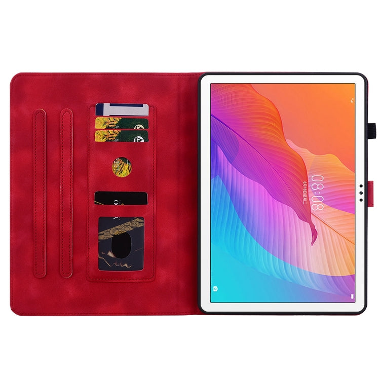 For Huawei MatePad T 10s / Enjoy Tablet 2 Lily Embossed Leather Tablet Case