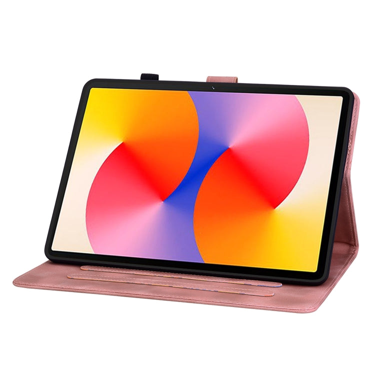 For Huawei MatePad SE 11 2024 Lily Embossed Leather Tablet Case