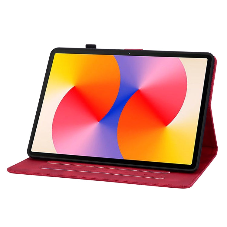 For Huawei MatePad SE 11 2024 Lily Embossed Leather Tablet Case