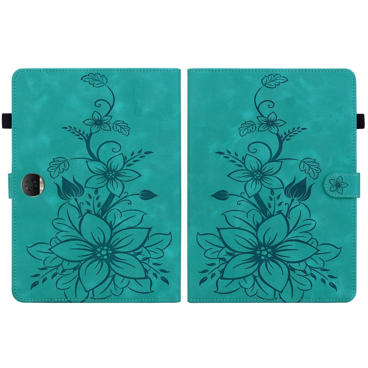 For Honor Pad 9 12.1 Lily Embossed Leather Tablet Case