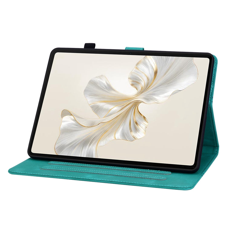 For Honor Pad 9 12.1 Lily Embossed Leather Tablet Case