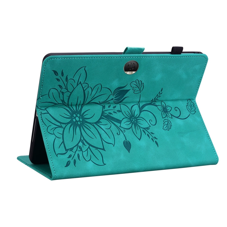 For Honor Pad 9 12.1 Lily Embossed Leather Tablet Case