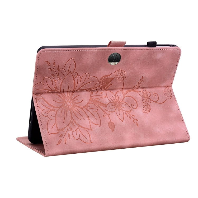 For Honor Pad 9 12.1 Lily Embossed Leather Tablet Case