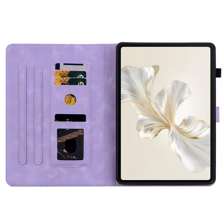 For Honor Pad 9 12.1 Lily Embossed Leather Tablet Case