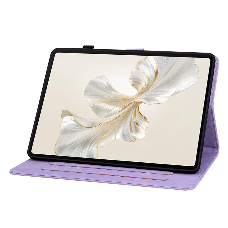 For Honor Pad 9 12.1 Lily Embossed Leather Tablet Case