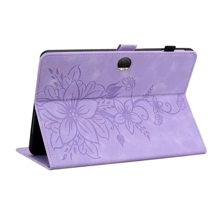 For Honor Pad 9 12.1 Lily Embossed Leather Tablet Case