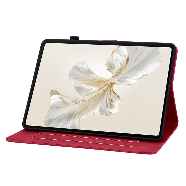 For Honor Pad 9 12.1 Lily Embossed Leather Tablet Case