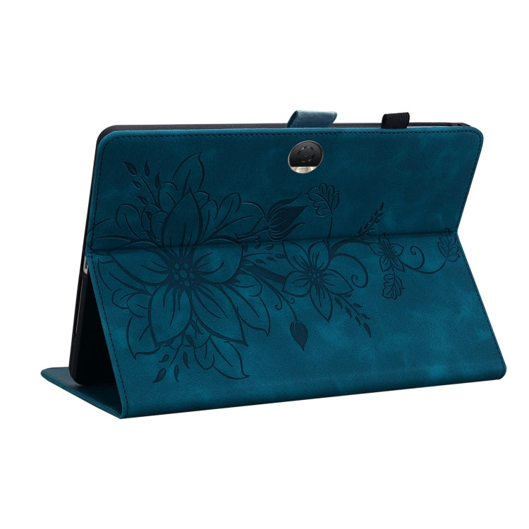For Honor Pad 9 12.1 Lily Embossed Leather Tablet Case