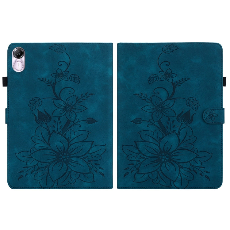 For Honor Pad X8 Pro / X9 2023 Lily Embossed Leather Tablet Case
