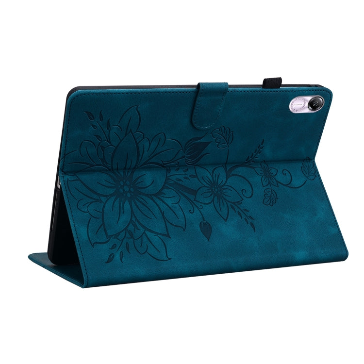 For Honor Pad X8 Pro / X9 2023 Lily Embossed Leather Tablet Case