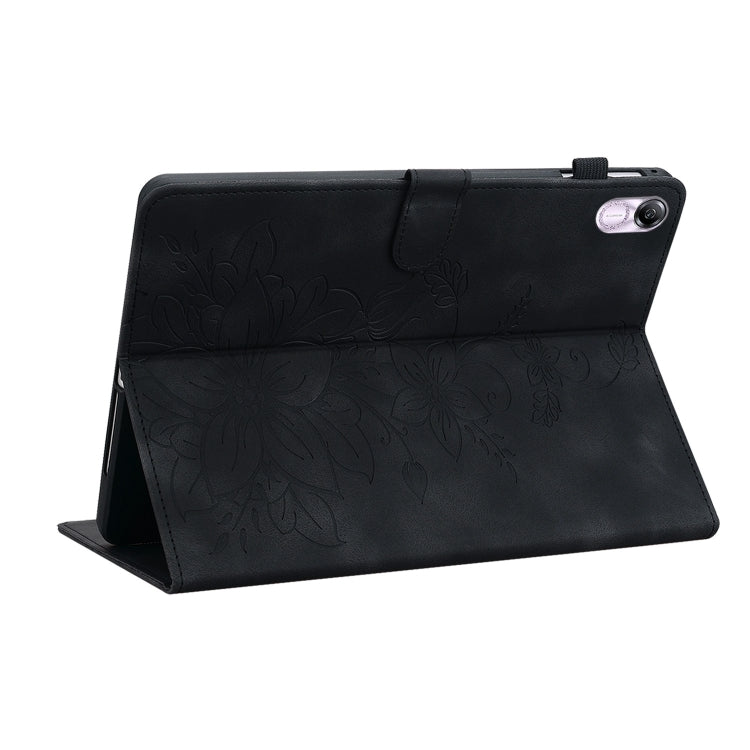 For Honor Pad X8 Pro / X9 2023 Lily Embossed Leather Tablet Case