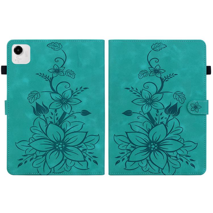 For Honor Pad X9a Lily Embossed Leather Tablet Case