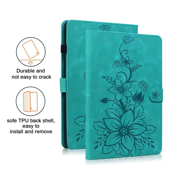 For Honor Pad X9a Lily Embossed Leather Tablet Case