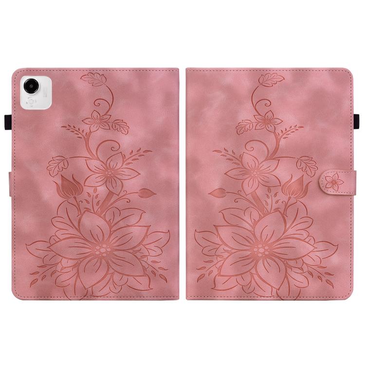 For Honor Pad X9a Lily Embossed Leather Tablet Case