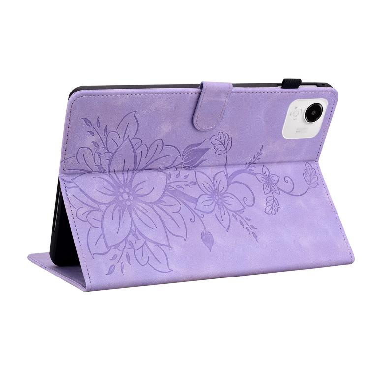 For Honor Pad X9a Lily Embossed Leather Tablet Case