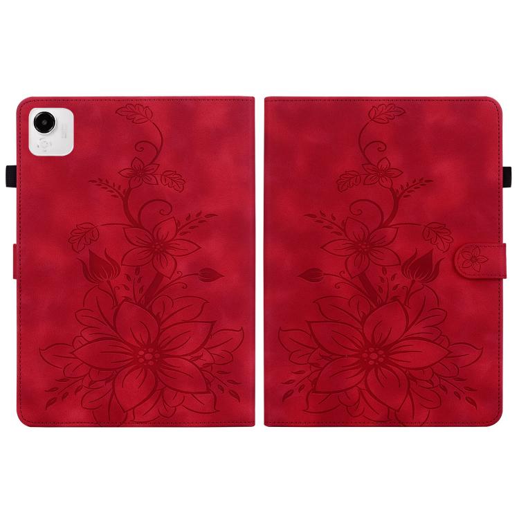 For Honor Pad X9a Lily Embossed Leather Tablet Case