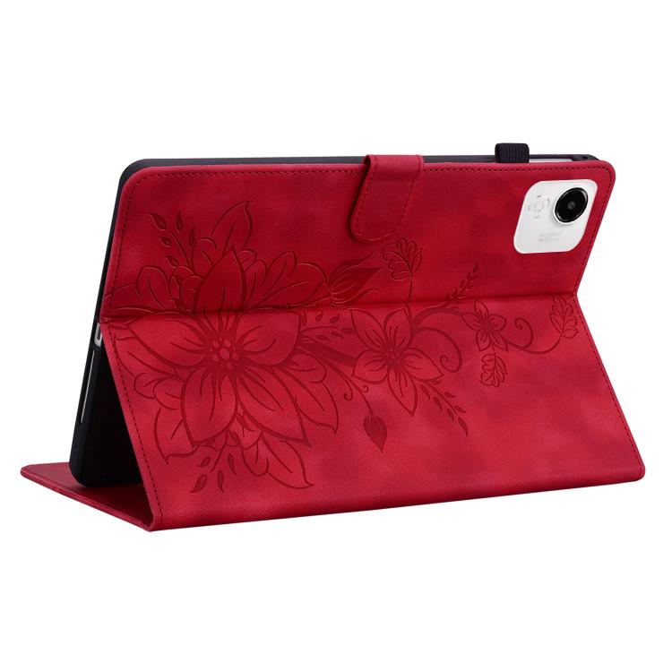 For Honor Pad X9a Lily Embossed Leather Tablet Case