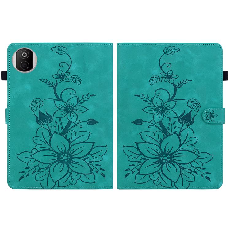 For Honor Pad X7 Lily Embossed Leather Tablet Case