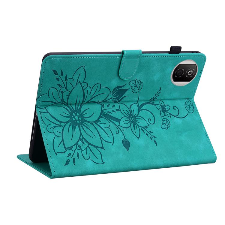 For Honor Pad X7 Lily Embossed Leather Tablet Case