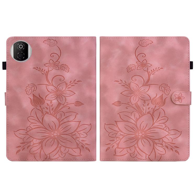 For Honor Pad X7 Lily Embossed Leather Tablet Case