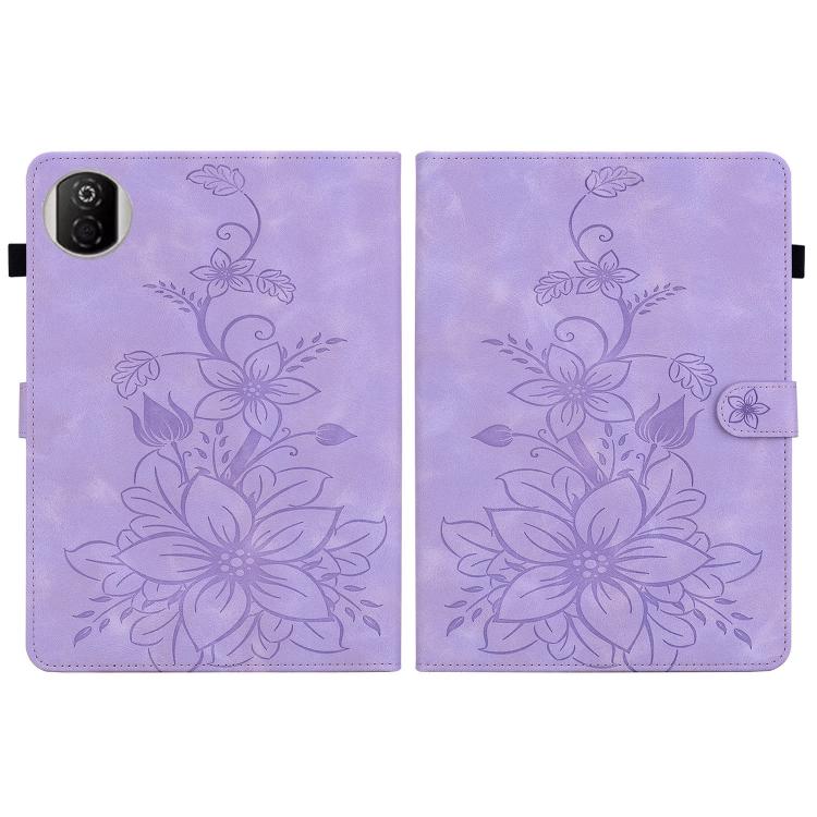 For Honor Pad X7 Lily Embossed Leather Tablet Case