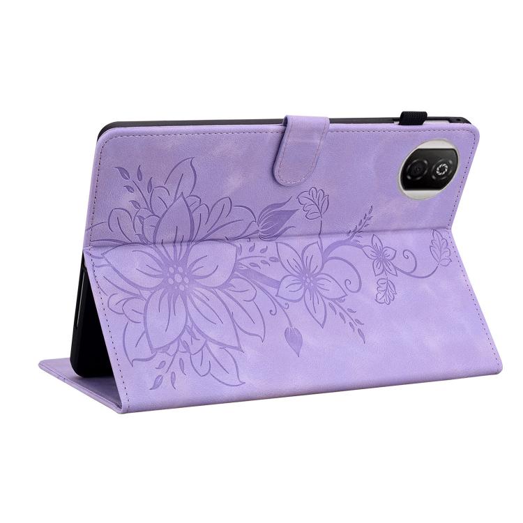 For Honor Pad X7 Lily Embossed Leather Tablet Case