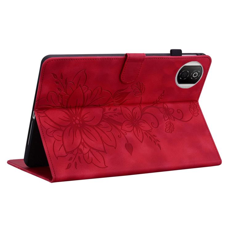 For Honor Pad X7 Lily Embossed Leather Tablet Case