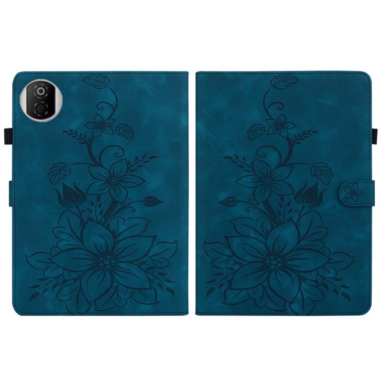 For Honor Pad X7 Lily Embossed Leather Tablet Case