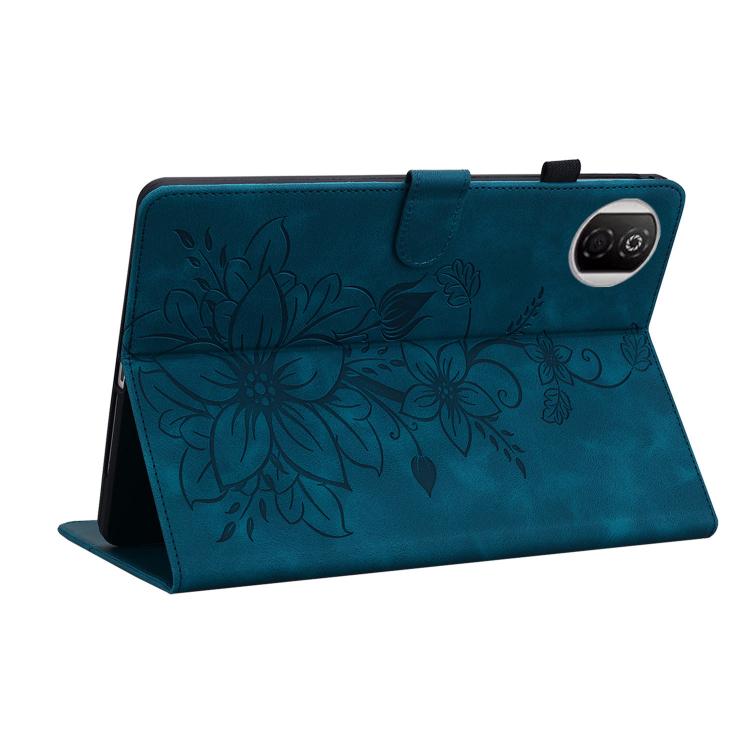 For Honor Pad X7 Lily Embossed Leather Tablet Case
