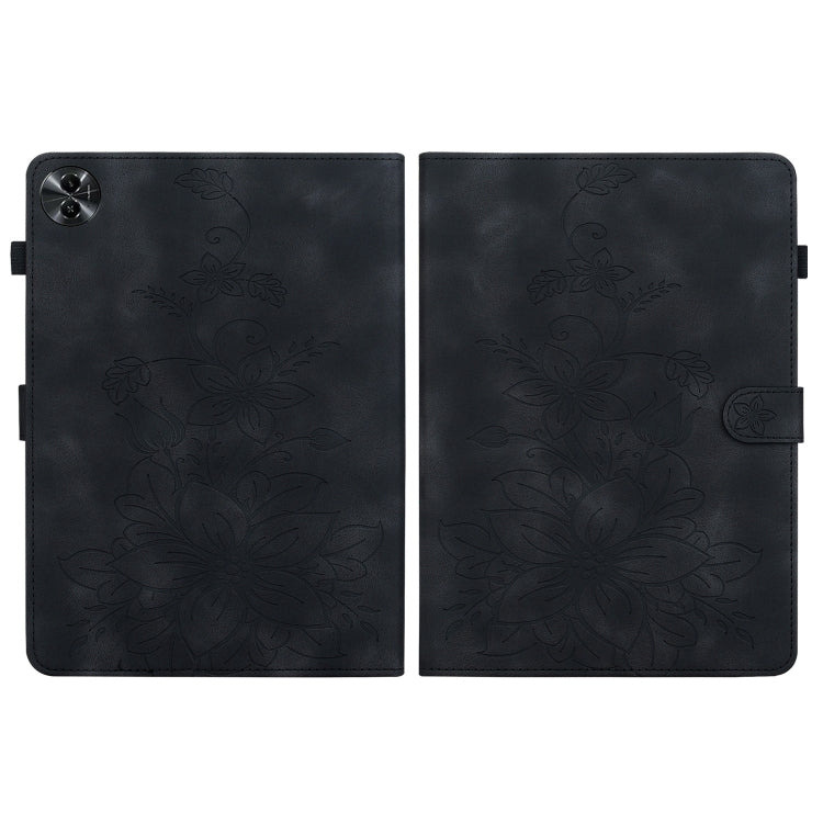 For Realme Pad 2 11.5 Lily Embossed Leather Tablet Case