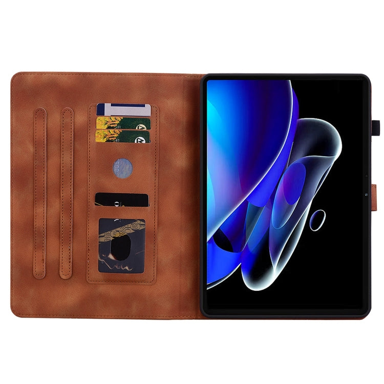 For Realme Pad X Lily Embossed Leather Tablet Case