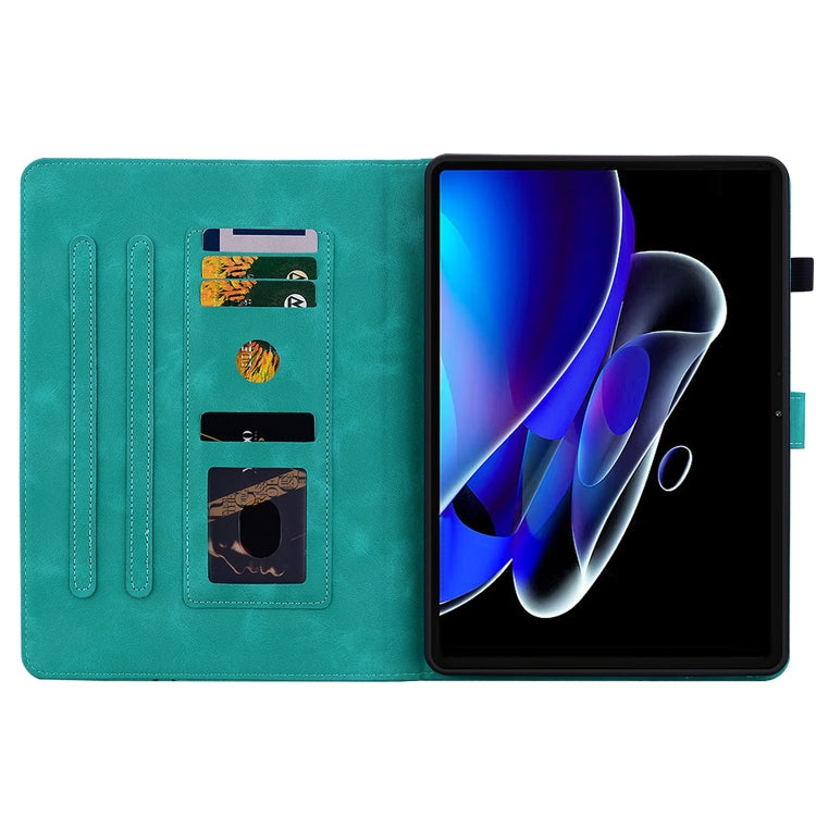 For Realme Pad X Lily Embossed Leather Tablet Case