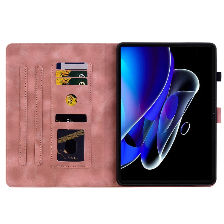 For Realme Pad X Lily Embossed Leather Tablet Case