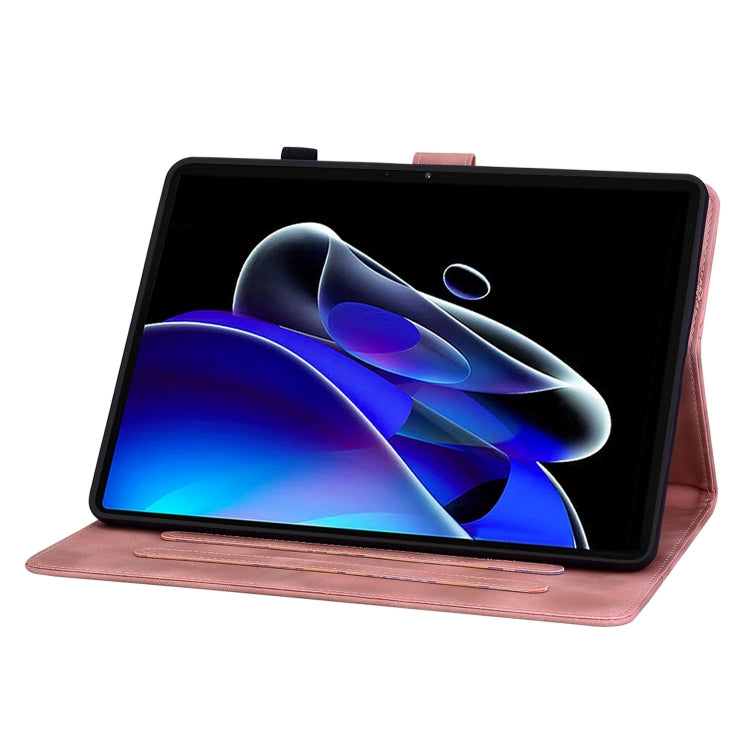 For Realme Pad X Lily Embossed Leather Tablet Case