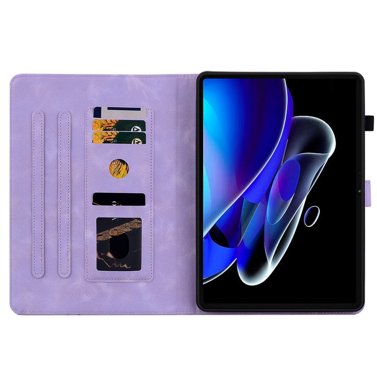 For Realme Pad X Lily Embossed Leather Tablet Case