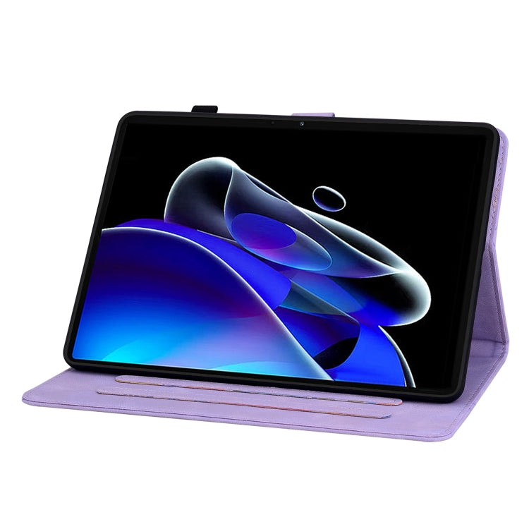 For Realme Pad X Lily Embossed Leather Tablet Case