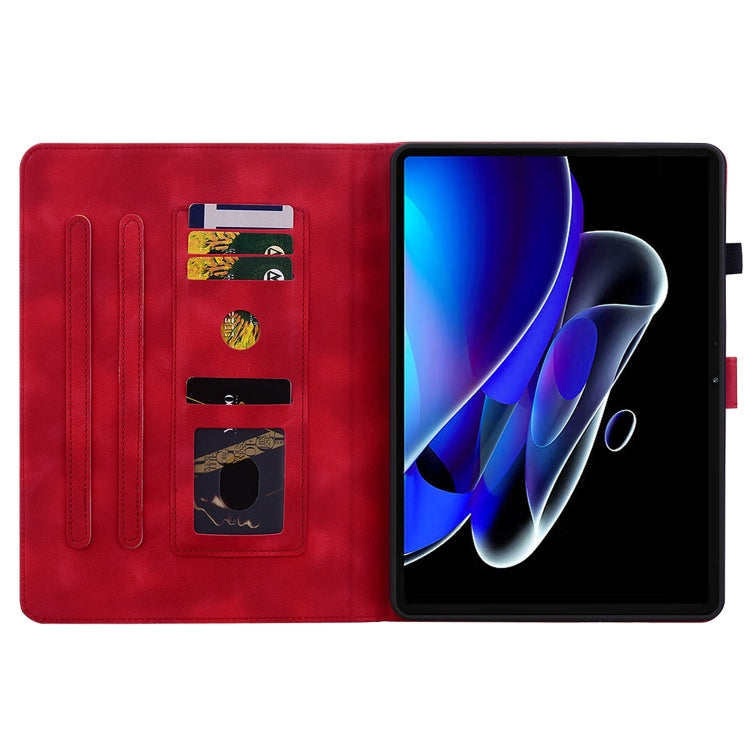 For Realme Pad X Lily Embossed Leather Tablet Case