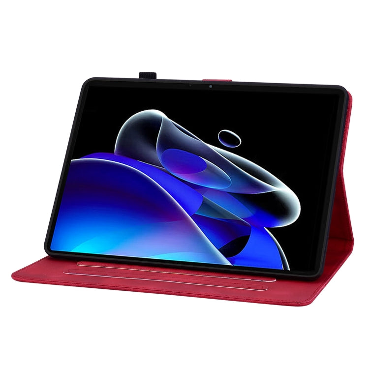 For Realme Pad X Lily Embossed Leather Tablet Case