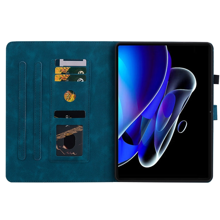 For Realme Pad X Lily Embossed Leather Tablet Case