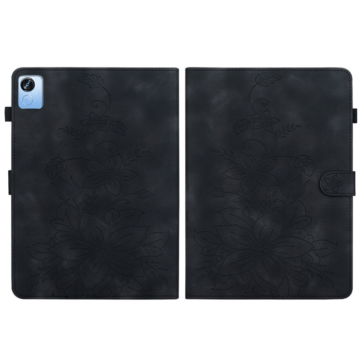 For Realme Pad X Lily Embossed Leather Tablet Case