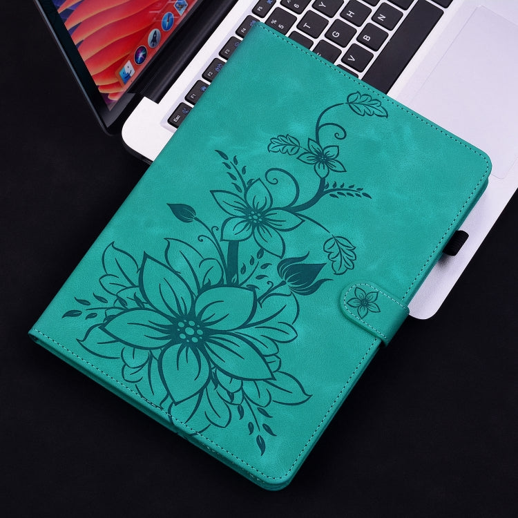 For Realme Pad Mini 8.7 Lily Embossed Leather Tablet Case