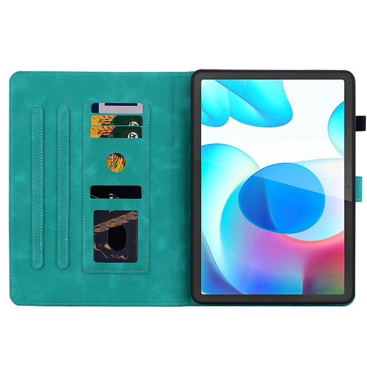 For Realme Pad Mini 8.7 Lily Embossed Leather Tablet Case