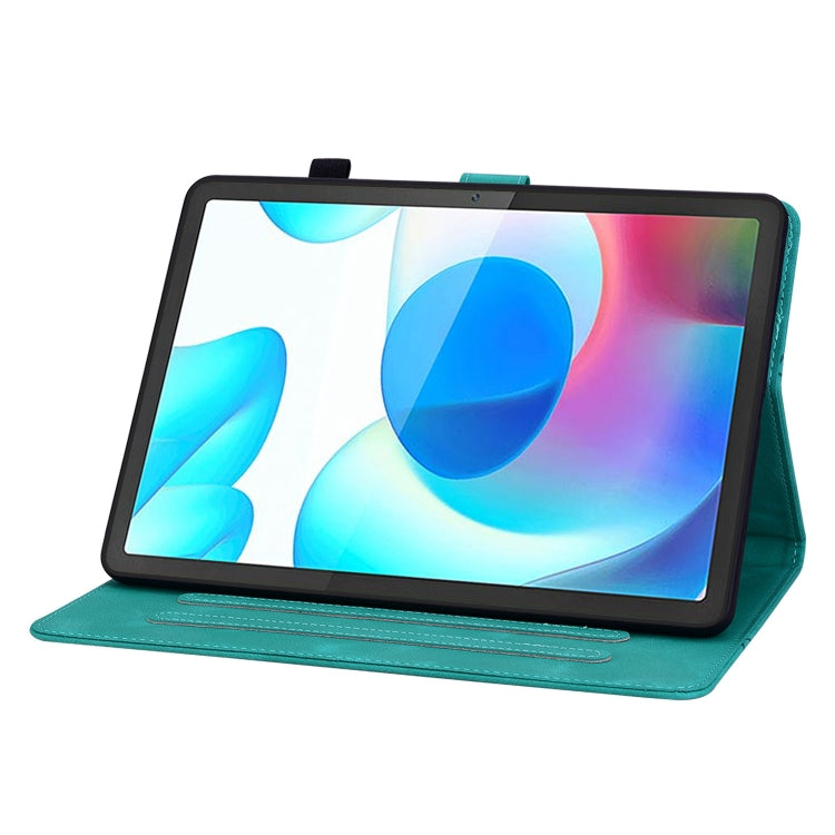 For Realme Pad Mini 8.7 Lily Embossed Leather Tablet Case