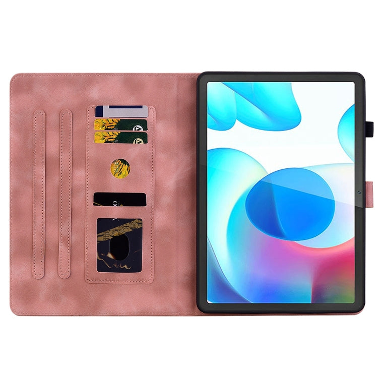 For Realme Pad Mini 8.7 Lily Embossed Leather Tablet Case