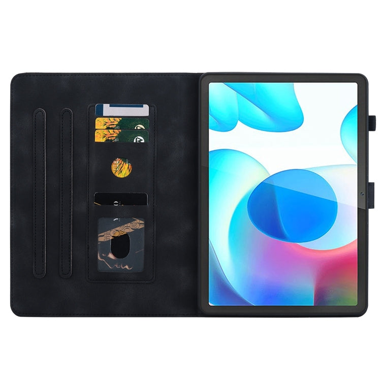 For Realme Pad Mini 8.7 Lily Embossed Leather Tablet Case