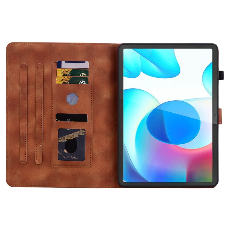 For Realme Pad 10.4 Lily Embossed Leather Tablet Case